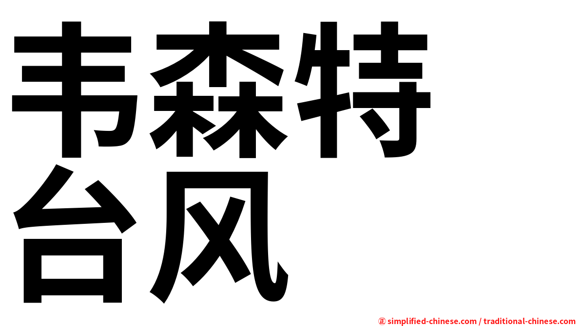 韦森特　台风